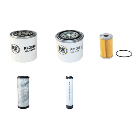 Hitachi ZX50 Filter Service Kit with Kubota V2203 Engine Air, Oil, Fuel Filters