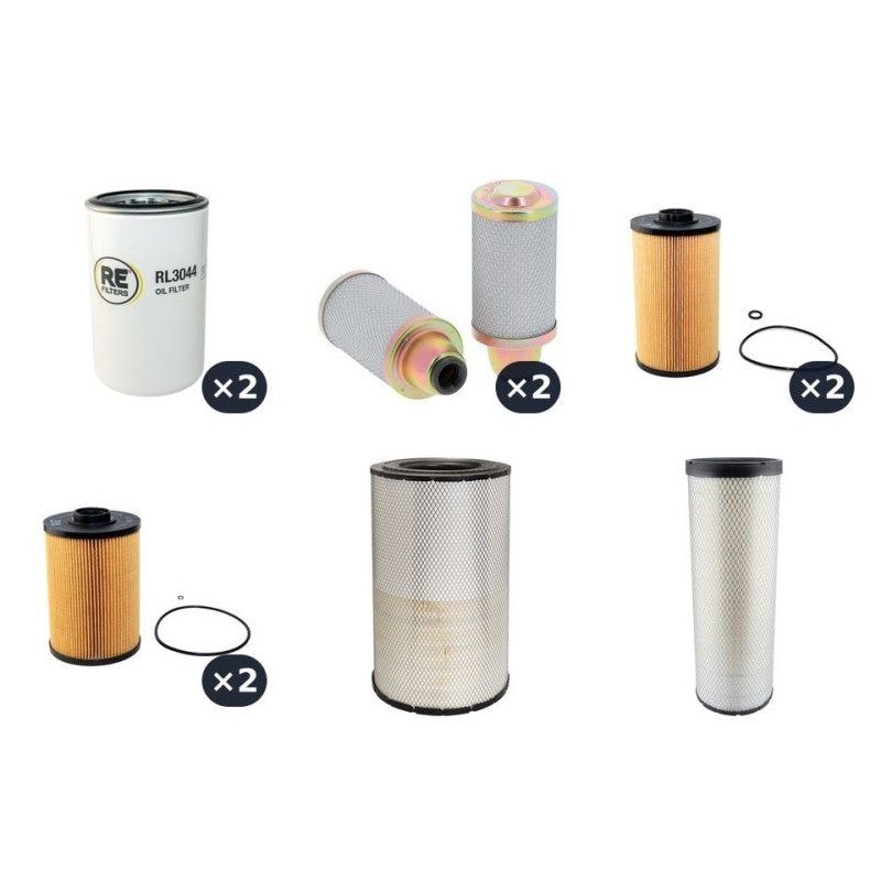 Hitachi ZX520 LCH-5 B Filter Service Kit Air Oil Fuel Filters with Isuzu Engine