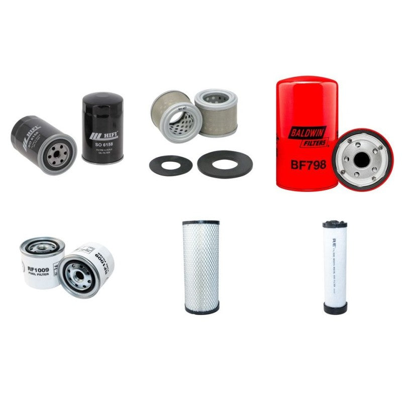 Hitachi ZX85 USBLC-3 Filter Service Kit Air Oil Fuel Filters with Isuzu 4LE2 Engine Year 2008-