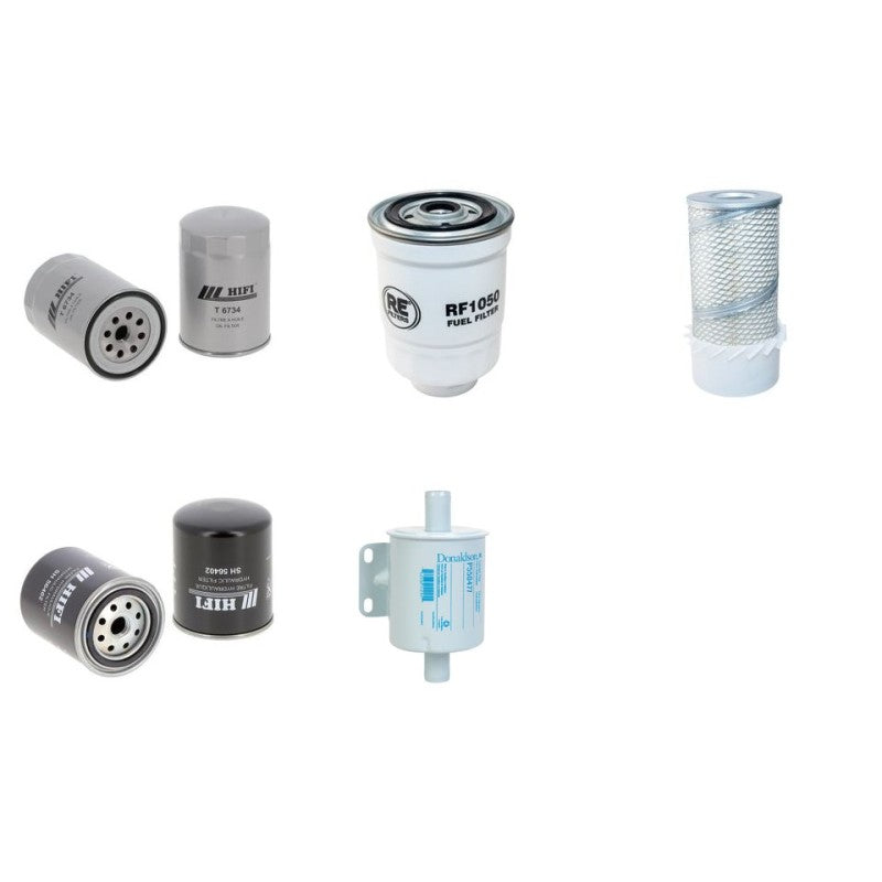 Hyster H2.50 XM Forklift Filter Service Kit - W/ Isuzu Engine