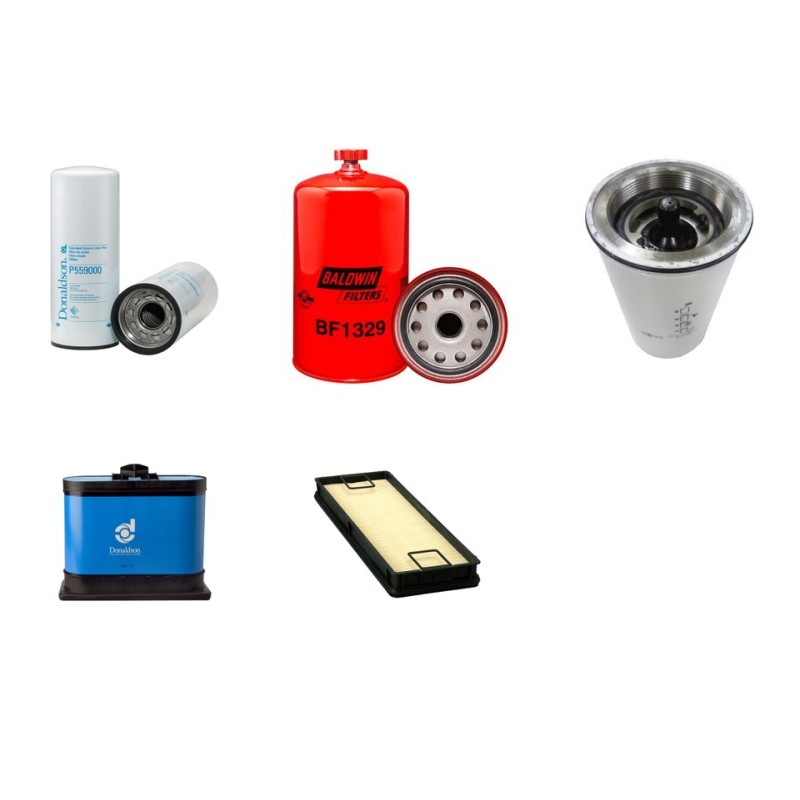 Hyundai R 520 LC-9A Filter Service Kit with Cummins QSX 11.9 Engine Air Oil Fuel