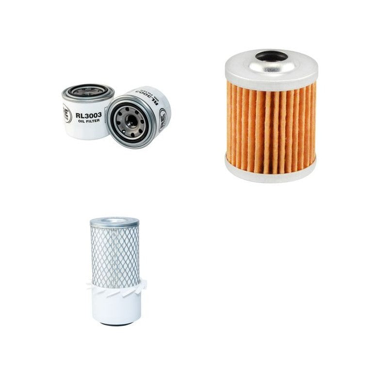 IHI 15J Filter Service Kit w/Isuzu 3La1Pa Eng. SN Fuel Filter 44mm - Single Air