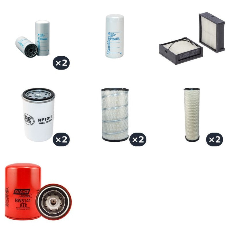 INGERSOLL RAND G550 Filter Service Kit w/ Volvo TAD1631GE Eng.