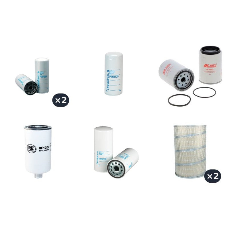 INTER-DRAIN 2050GP Filter Service Kit Air Oil Fuel Filters w/VOLVO Eng. YR 2011-