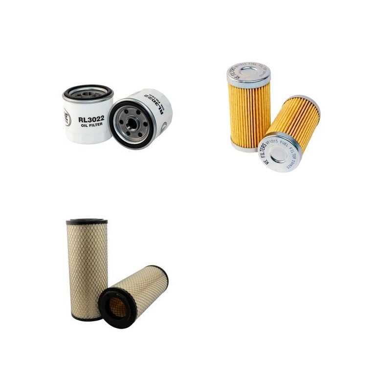 Iseki SF370 Filter Service Kit with E3CDVTG03 Engine Air, Oil, Fuel Filters