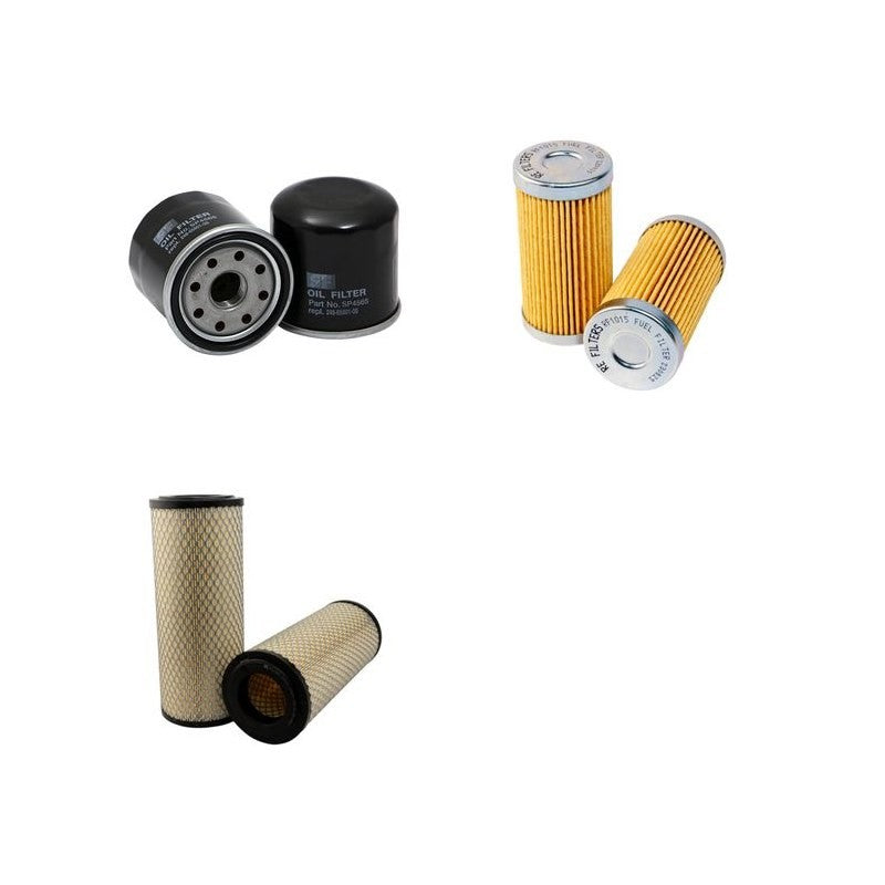 Iseki TH4260FH Filter Service Kit with Iseki E3CE-VB11 Engine Air, Oil, Fuel Filters