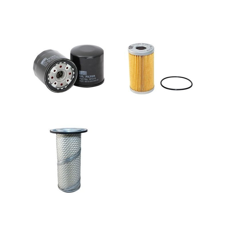 Iseki TK538H Turbo Filter Service Kit Air Oil Fuel Filters with Iseki E3CD-Turbo Engine