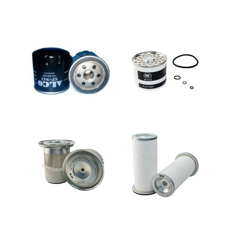 JCB 1CX Filter Service Kit Air Oil Fuel Filters with Peugeot Engine Serial No 727000-