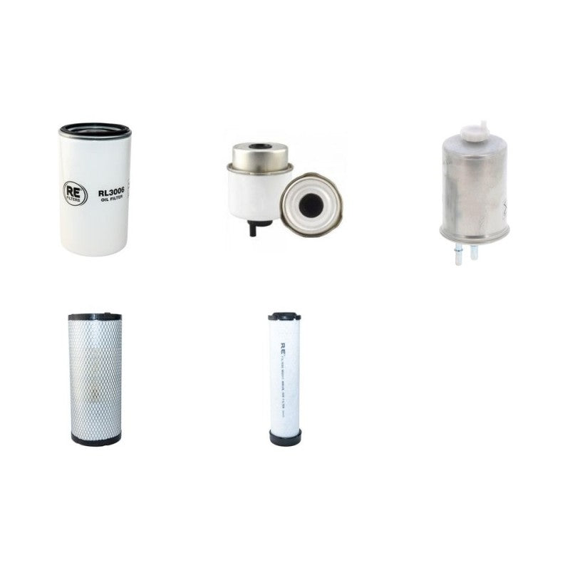 JCB 2CX Filter Service Kit with JCB Engine Air, Oil, Fuel Filters