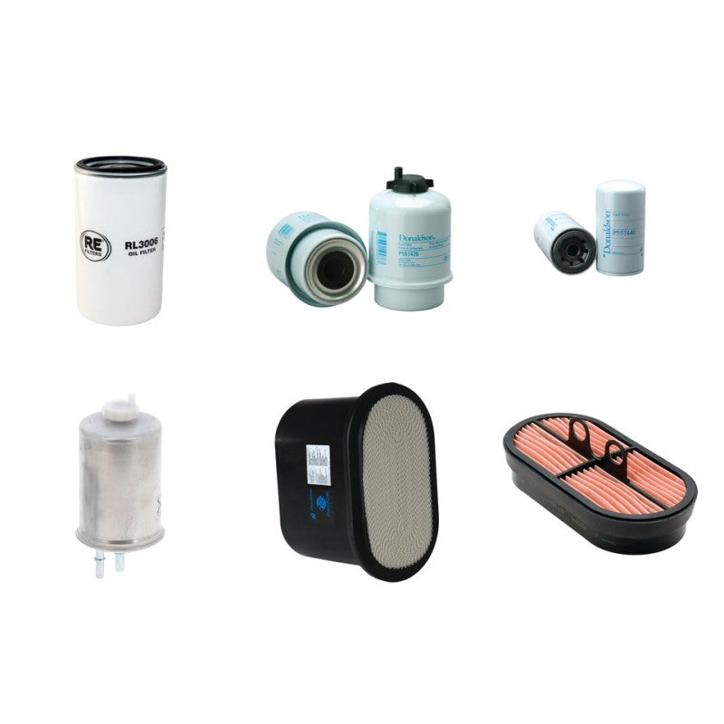 JCB 3CX4 Filter Service Kit Air Oil Fuel Filters with JCB 444 Engine Year 2005-