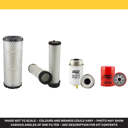JCB 51R-1 Filter Service Kit with Perkins 404D-22 Engine Air, Oil, Fuel Filters