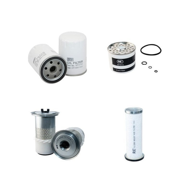 JCB 802.4, 802.7S Filter Service Kit Air, Oil, Fuel Filters