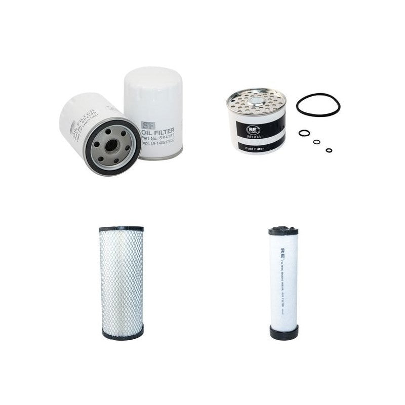 JCB 8052 Filter Service Kit with Perkins Engine Air, Oil, Fuel Filters