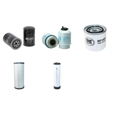JCB 8055(RTS) Filter Service Kit with Isuzu 4LE Engine Air, Oil, Fuel Filters