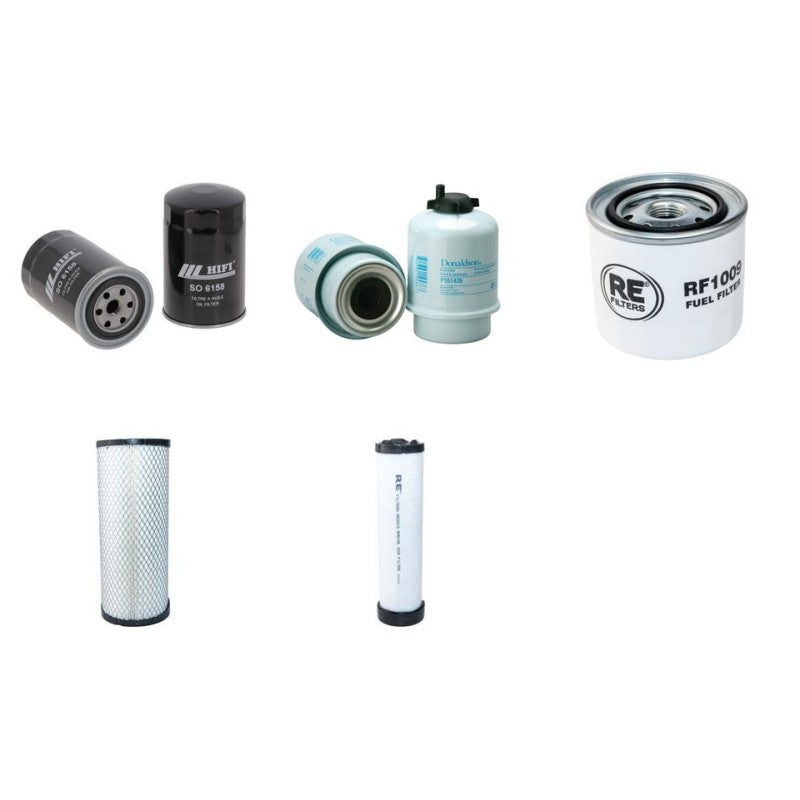 JCB 8055(RTS) Filter Service Kit with Isuzu 4LE Engine Air, Oil, Fuel Filters