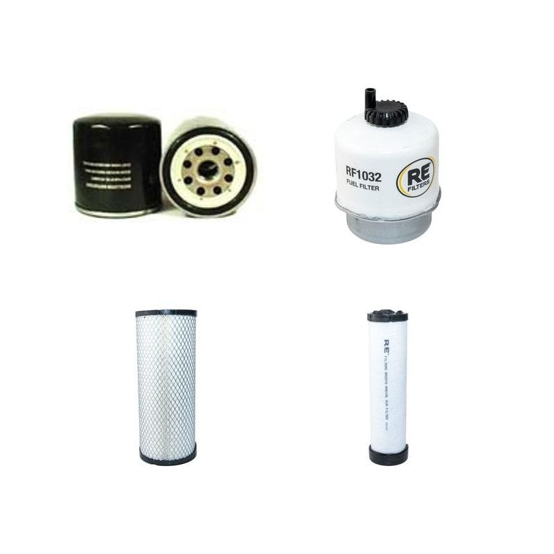 JCB 8080 Filter Service Kit with Isuzu 4AJGI Engine Air, Oil, Fuel Filters