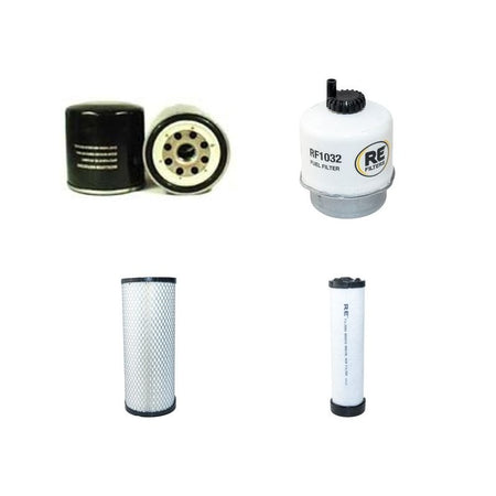 JCB 8080ZTS Filter Service Kit with Isuzu 4LE2 Engine Air, Oil, Fuel Filters