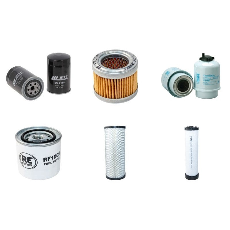 JCB 8085ZTS Filter Service Kit with Isuzu 4LE2-XYSJ-01 Engine Air, Oil, Fuel Filters