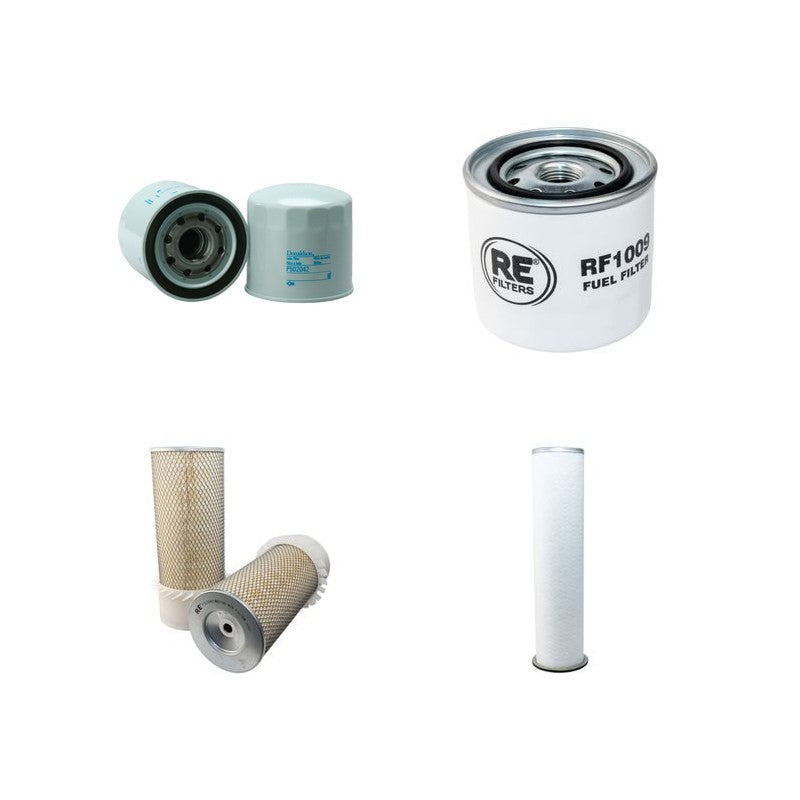 JCB JS110 Filter Service Kit Air Oil Fuel Filters with Isuzu 4BDITPA05 Engine Serial No 697002-