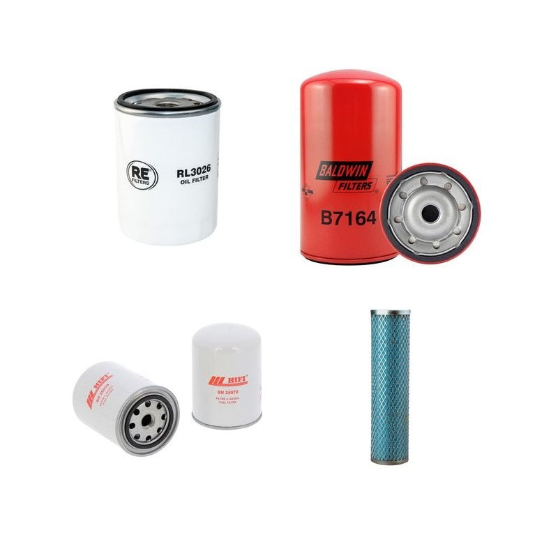 JCB JS130 Filter Service Kit Air Oil Fuel Filters with Isuzu 4BG1T-S1 Engine Serial No PA2305 Year -2008
