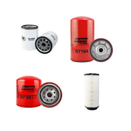 JCB JS130 Filter Service Kit Air Oil Fuel Filters with Isuzu 4BG1T-S1 Engine Serial No RA2008 Year -2008