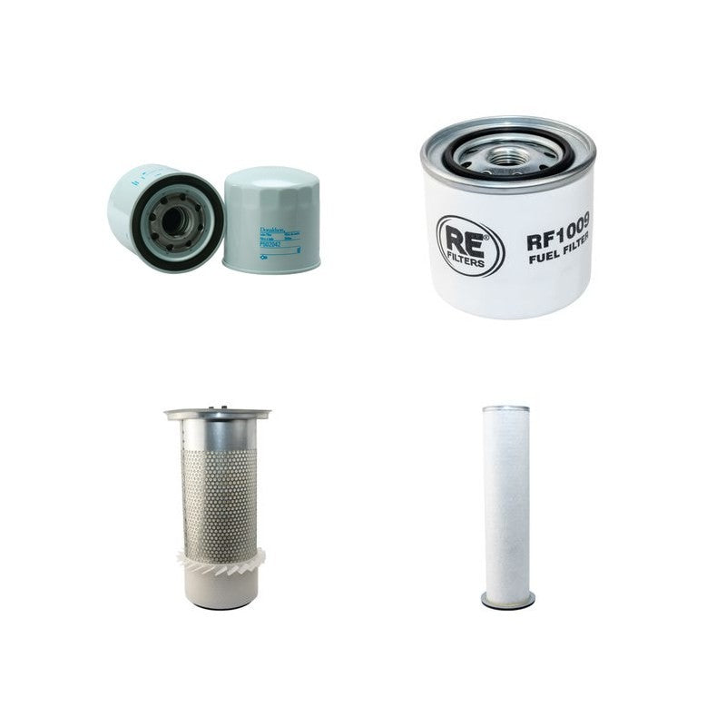 JCB JS150W Filter Service Kit Air Oil Fuel Filters with Isuzu 4BDITPA15 Engine Serial No 718001-
