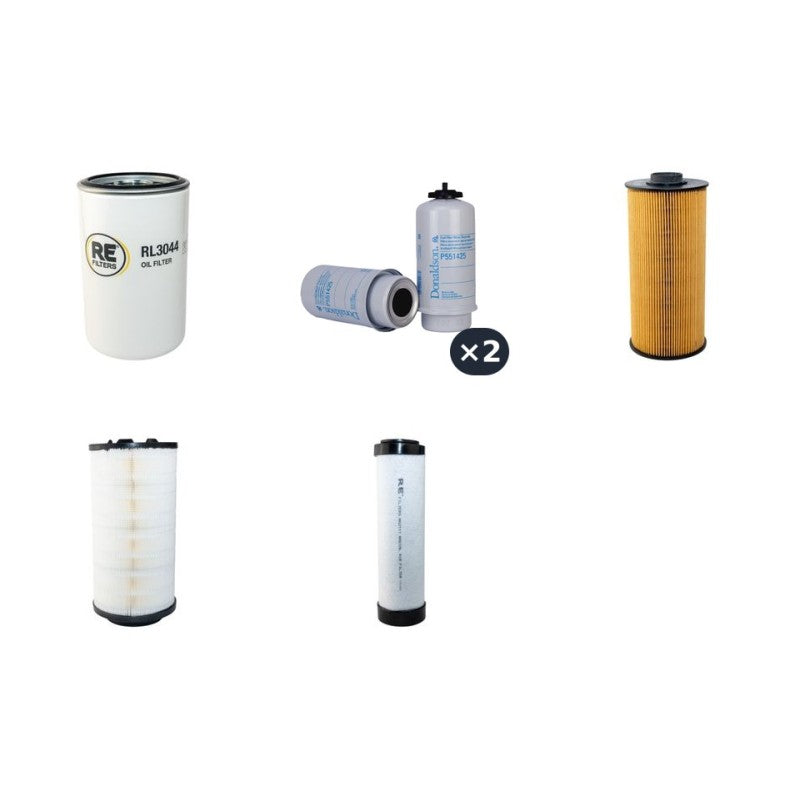 JCB JS220LC Filter Service Kit Air Oil Fuel Filters with Isuzu 4HKIX Engine Year 2011-