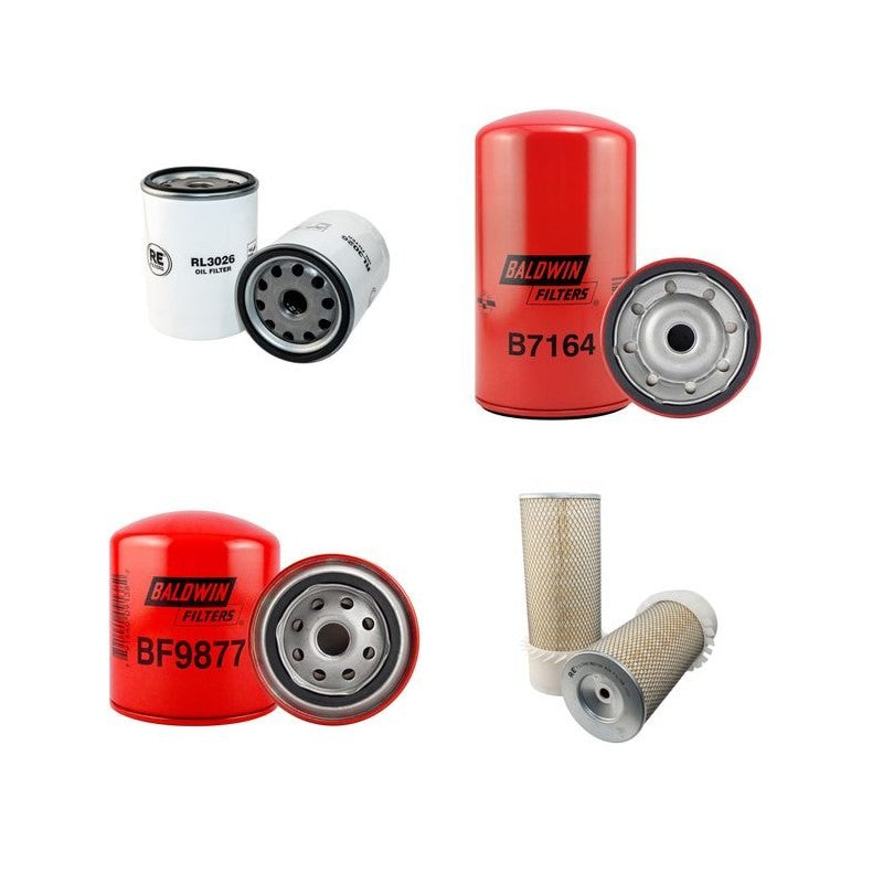 JCB JS130, JS130W, JS160, JS160W Filter Kit (DOUBLE OIL FILTER) Air, Oil, Fuel