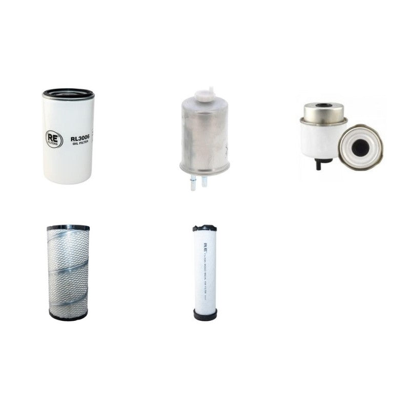 JCB Robot 190T Filter Service Kit with JCB 444N2 Engine Air, Oil, Fuel Filters