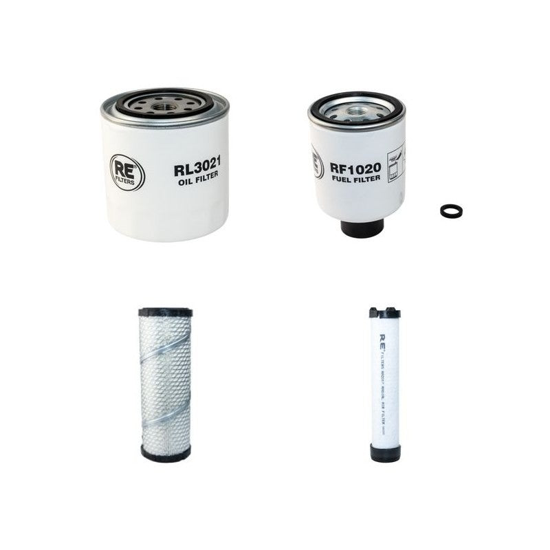 JCB VMT260.100 Filter Service Kit Air Oil Fuel Filters with Kubota V1703 Engine Year 2012-
