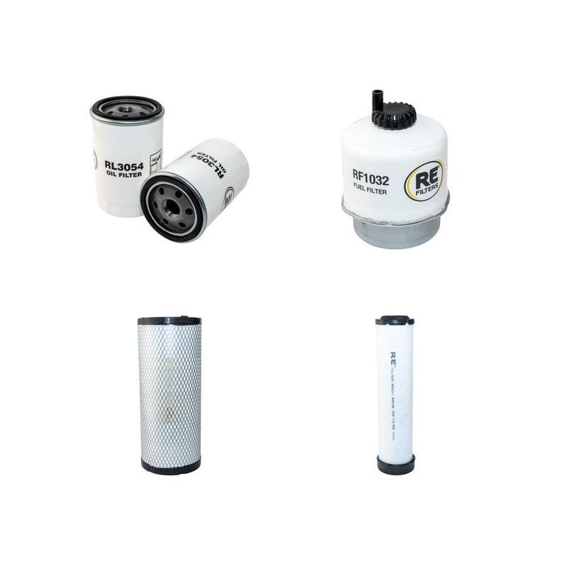 JCB VMT380-130 Filter Service Kit Air Oil Fuel Filters with Kohler KDW2204/G Engine Year 2013-