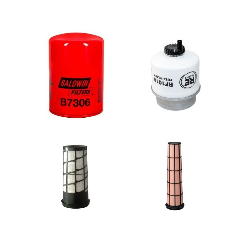 John Deere 5065E Filter Service Kit Air Oil Fuel Filters with 3029T Power Tech M TIER IIIA Engine Year 2009-