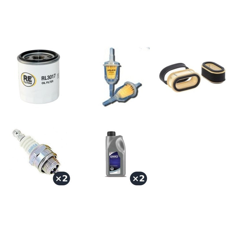 John Deere LX178, LX188 Filter Service Kit Air, Oil, Fuel, Spark Plugs, Oil 2L