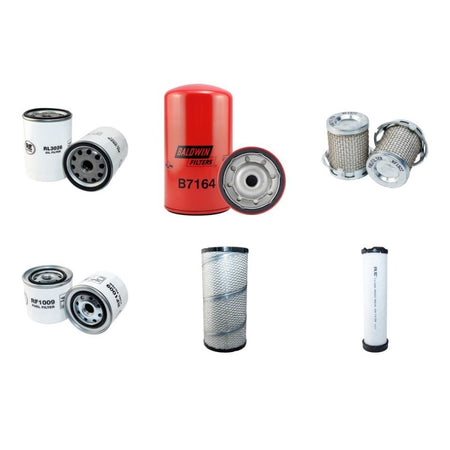 Kobelco Bagger SK135SR(LC)-1E/L-1E Filter Service Kit with Isuzu 4BG1 Engine Air, Oil, Fuel Filters