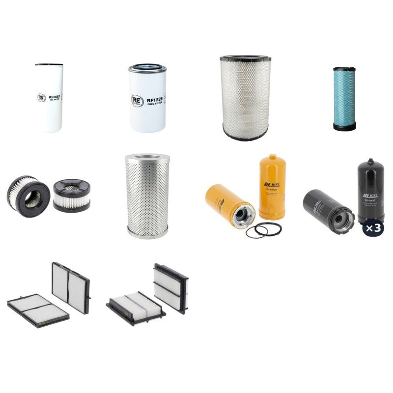 Komatsu D65EX/PX-17 Filter Service Kit with Komatsu SAA6D114E-3 Engine