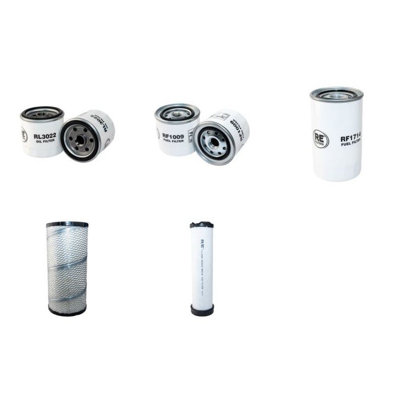 Komatsu PC130-7K Filter Service Kit Air Oil Fuel Filters with Komatsu SAA4D95LE3 Engine Serial No 70001- YR 2006-