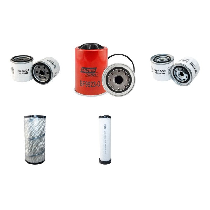 Komatsu PC138US-2 Filter Service Kit Air Oil Fuel Filters with Komatsu SAA4D95LE Engine Serial No 1001-4500 YR 2005-