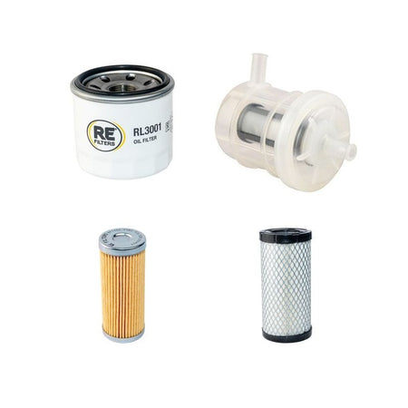Komatsu PC15R-8 Filter Service Kit with Yanmar 3D68E-N3FB Engine Air, Oil, Fuel Filters