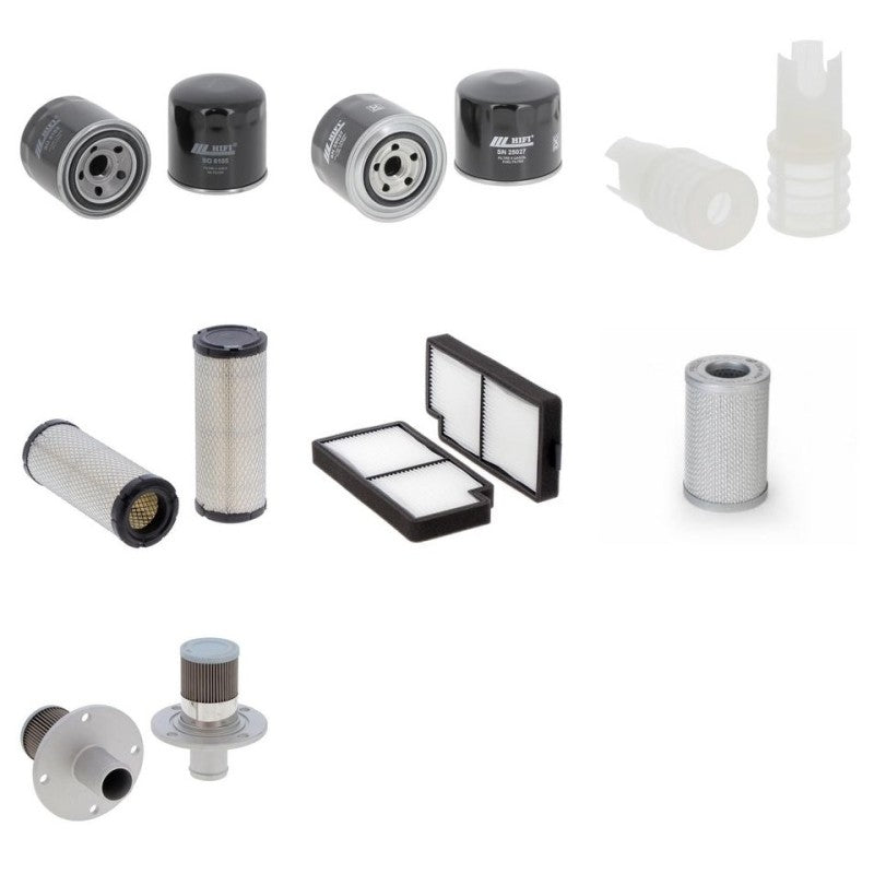 Komatsu PC 35 MR-3 Filter Kit with Komatsu 3D88E-6BPDA engine 2009-