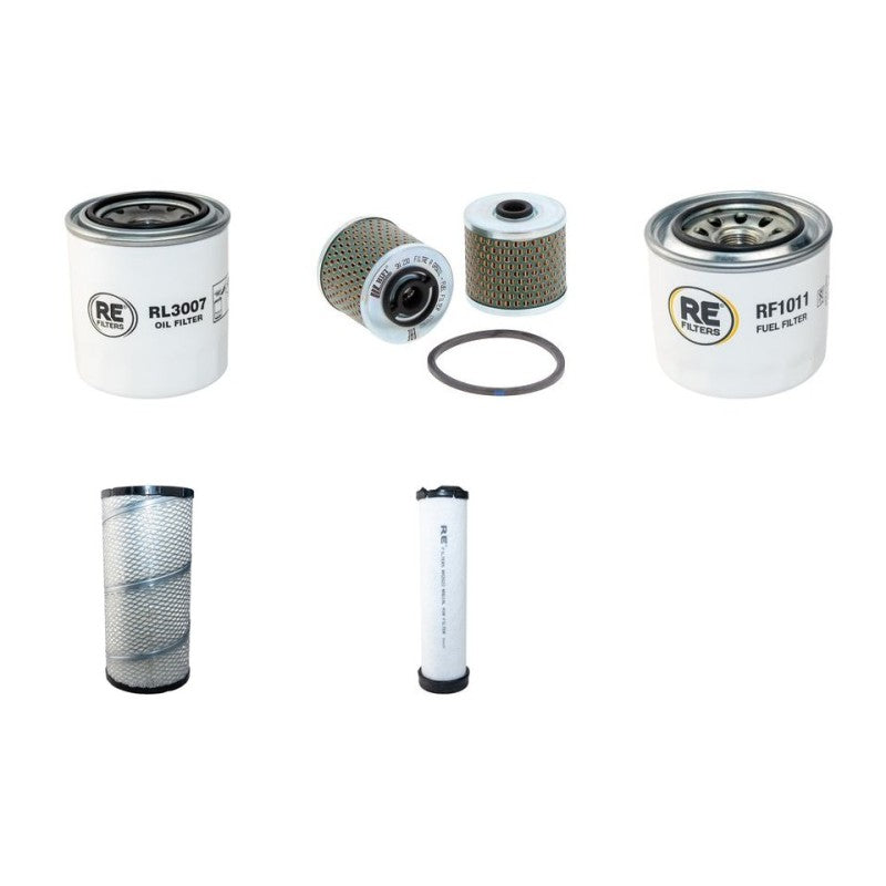 Komatsu WB91R-2 Filter Service Kit Air Oil Fuel Filters with Komatsu Engine Serial No 91F20145- YR 2004-