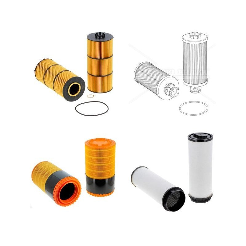 Krone BIG X 530 Engine Filter Kit with Mtu engine 2013-