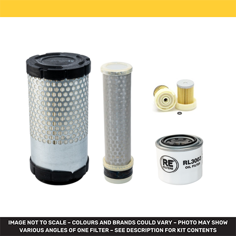 Kubota B2320HSD Filter Service Kit Air Oil Fuel Filters with Kubota D 1105-E3 Engine