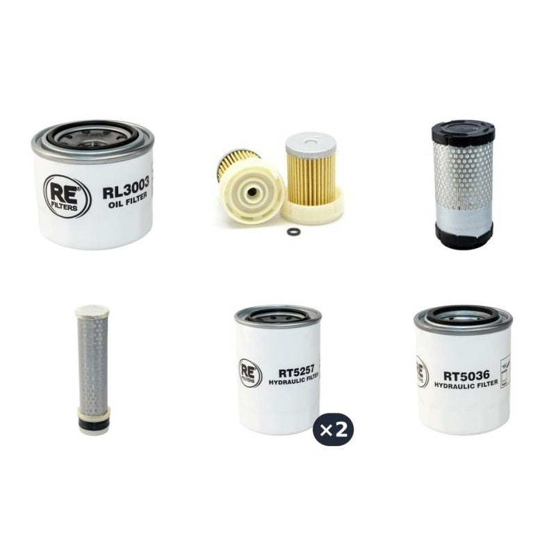 Kubota B2320HSD Filter Service Kit with Kubota D 1105-E3 Engine