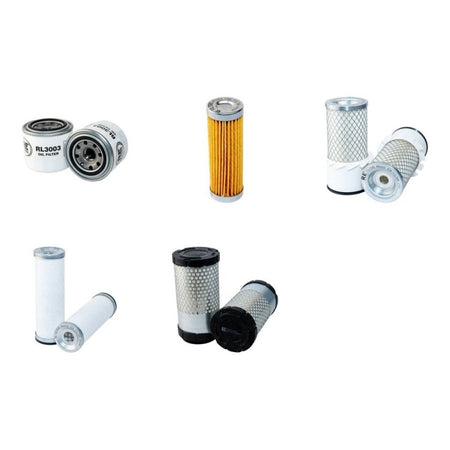 Kubota B2400HST-E Filter Service Kit Air Oil Fuel Filters with Kubota D1105-D10 Engine SN RA2027