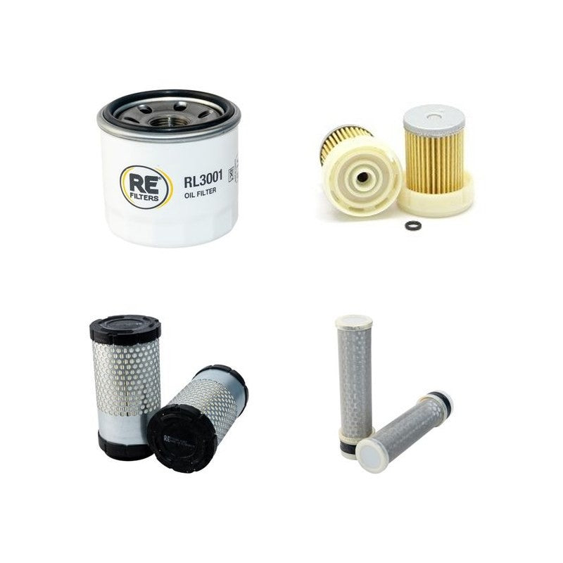 Kubota B7410DT Filter Service Kit Air Oil Fuel Filters with Kubota D 782-ED20 Engine