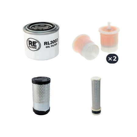 Kubota F2880 Filter Service Kit with Kubota D 1105E2FM2 Engine Air, Oil, Fuel Filters
