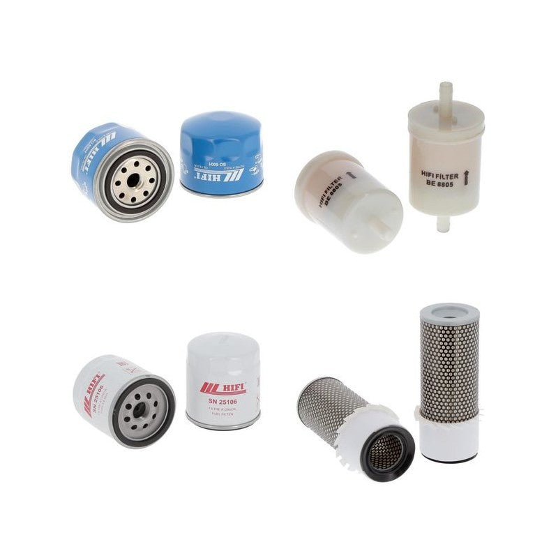 Kubota KH 16 Engine Filter Kit with Kubota D 1402-BH-2 engine 1983-1991