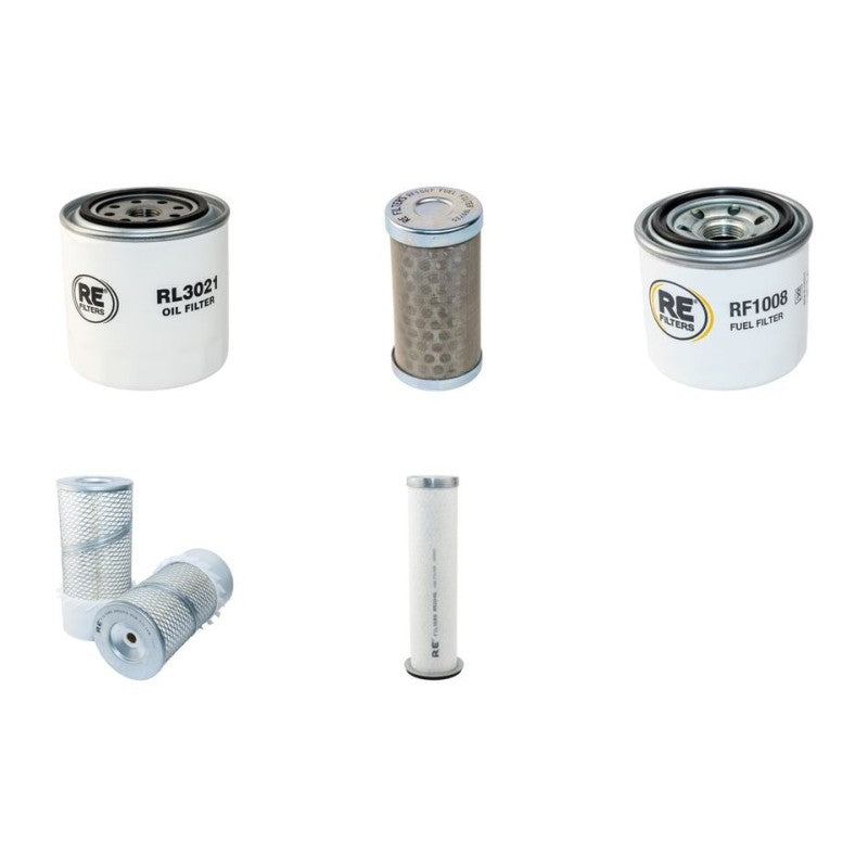 Kubota KX161-2 Filter Service Kit Air, Oil, Fuel Filters After S/N 50135-