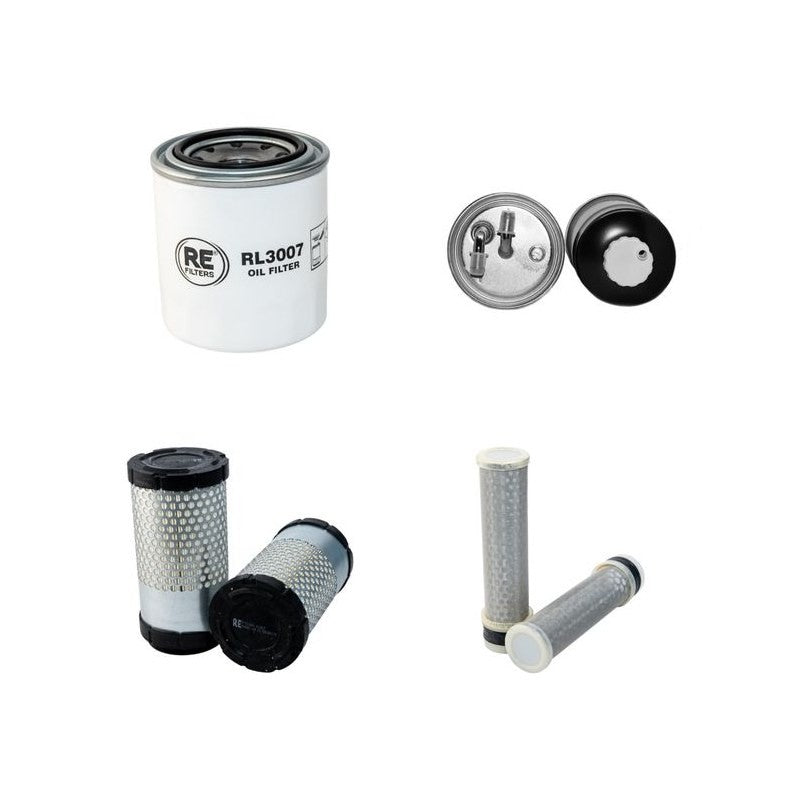 Kubota KX36-2 Alpha Filter Service Kit with Kubota Engine Air, Oil, Fuel Filters Serial No 58052-