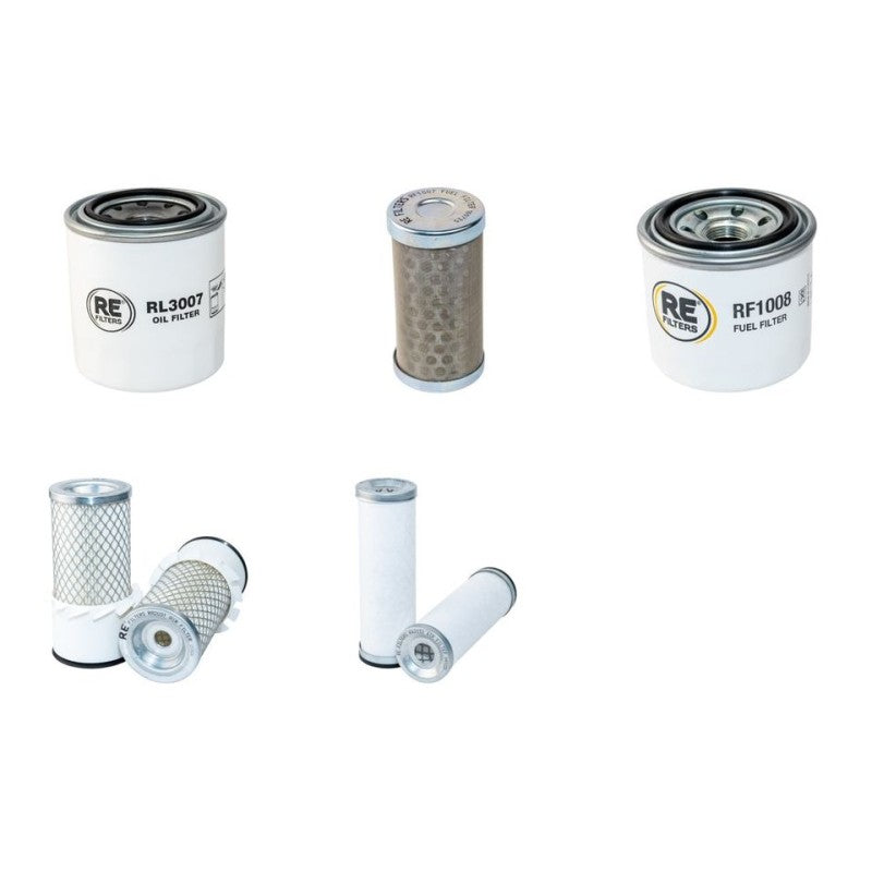 Kubota KX61-2 Filter Service Kit with Kubota D 1105 Engine Air, Oil, Fuel Filters